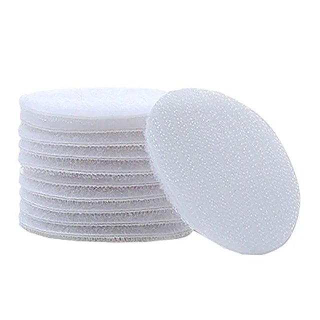 Self-adhesive hook and loop fastener dots, white, 6x6 cm