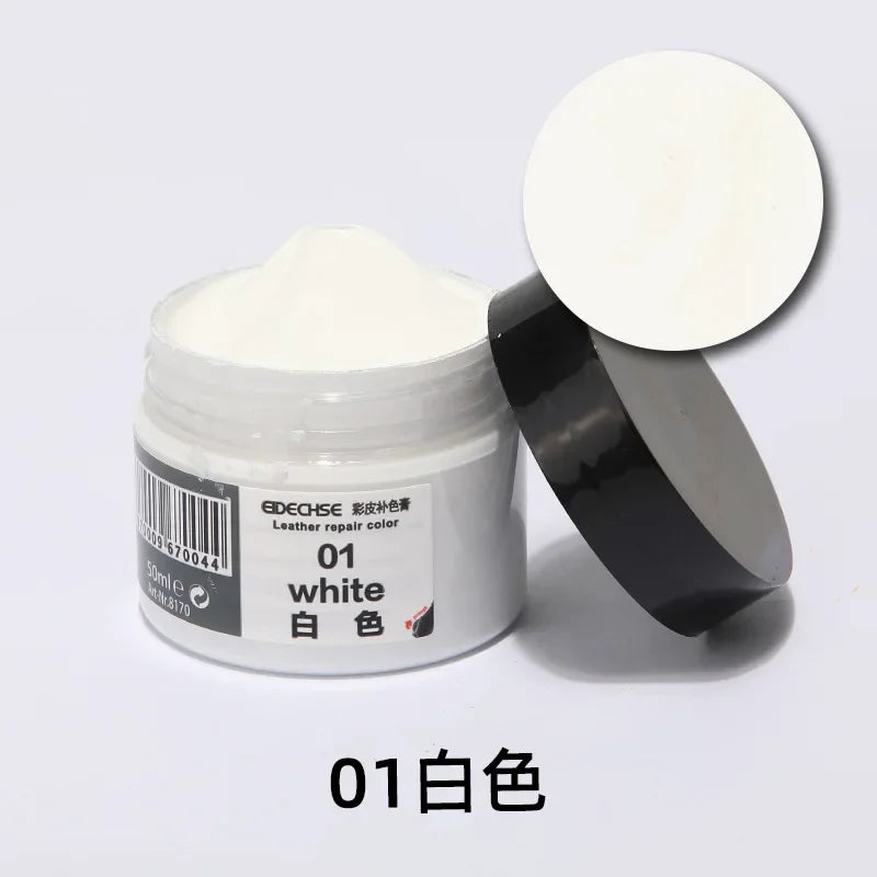 Leather Recoloring Repair Balm, 50ml, for Car Seats, Shoes and Sofas