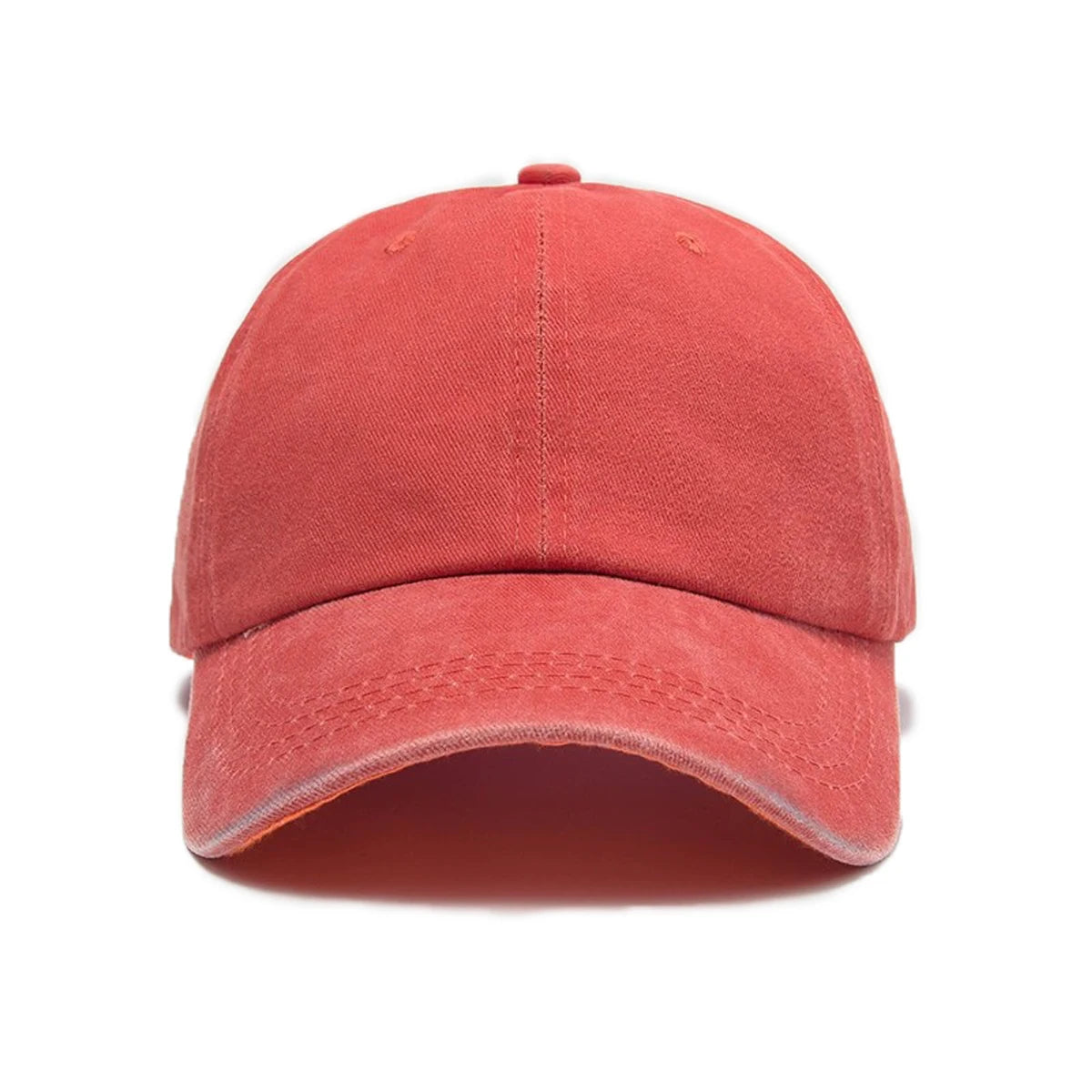 Washed Polyester Baseball Cap, Retro Distressed Style, Adult Unisex