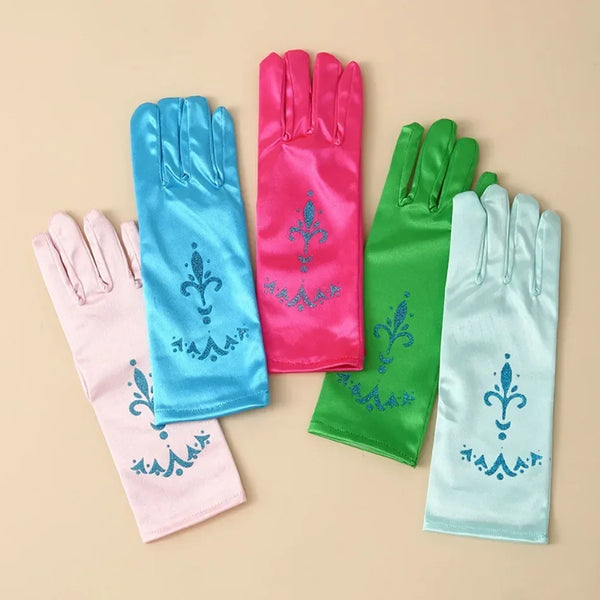 Kids Princess Party Gloves – Flower Girl & Costume Accessory (Ages 4–6)