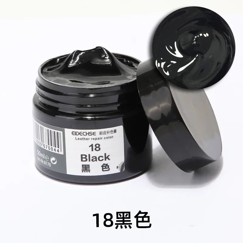 Leather Recoloring Repair Balm, 50ml, for Car Seats, Shoes and Sofas