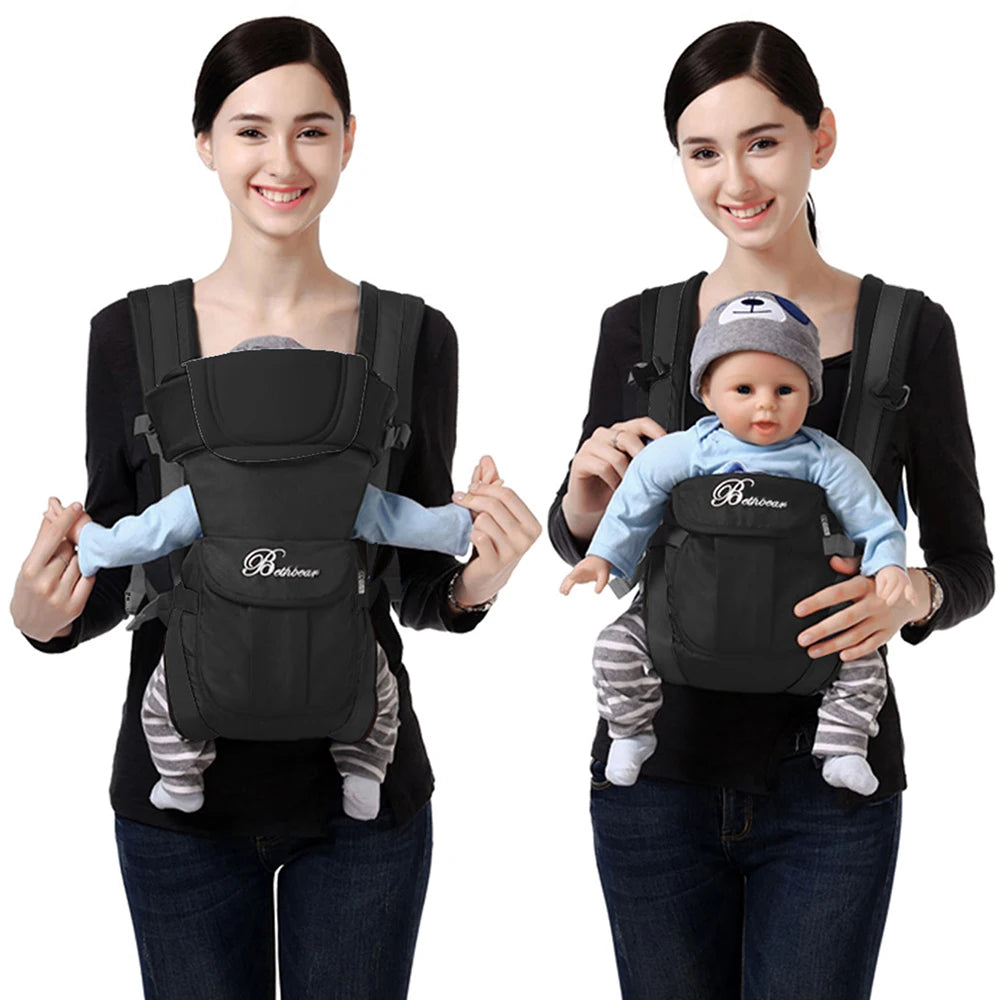 Adjustable Baby Carrier Sling with Multiple Carry Positions, for Ages 0 to 2