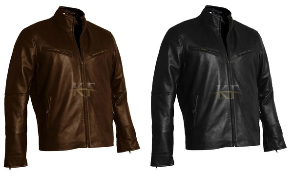 Fast & Furious 6 Inspired Men's Black Leather Jacket – Vin Diesel Style