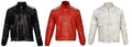 Michael Jackson Beat It Inspired White, Red and Black Leather Jacket