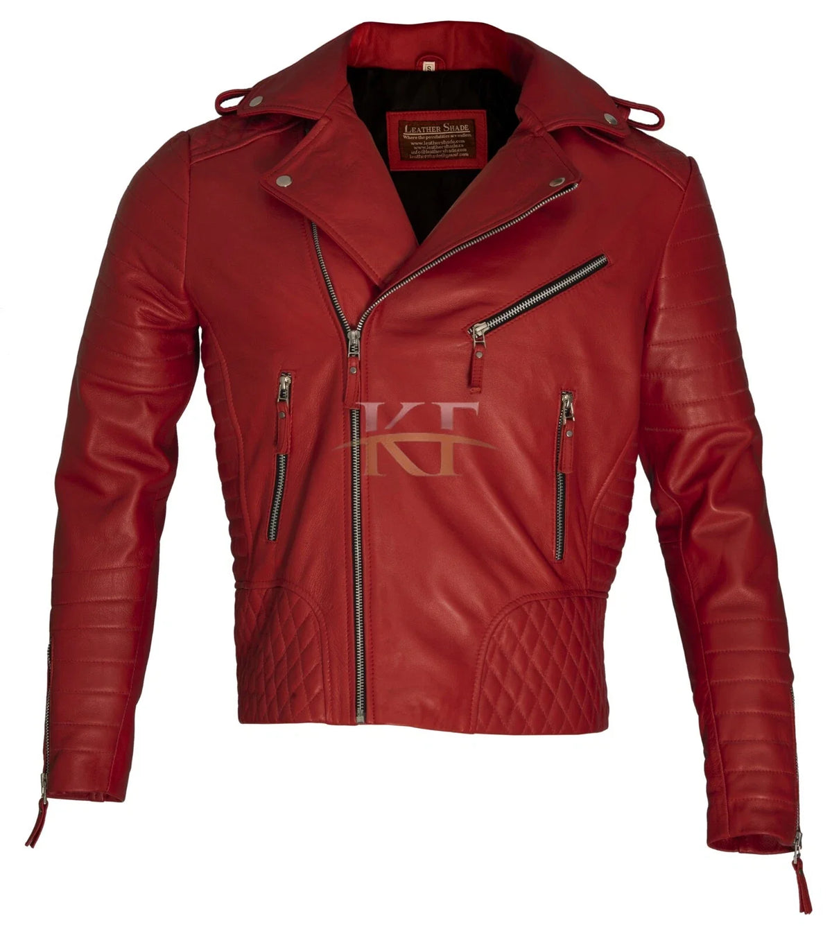 Men's Vintage Cafe Racer Black and Brown Leather Slim Fit Biker Jacket