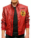 Cobra Kai Karate Kid Johnny Lawrence Inspired Red Leather Biker Jacket