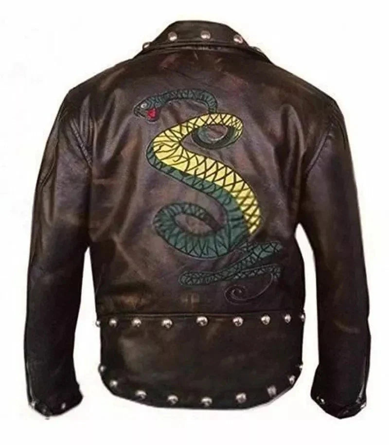 Fallout Tunnel Snakes Rule Inspired Distressed Real Leather Jacket