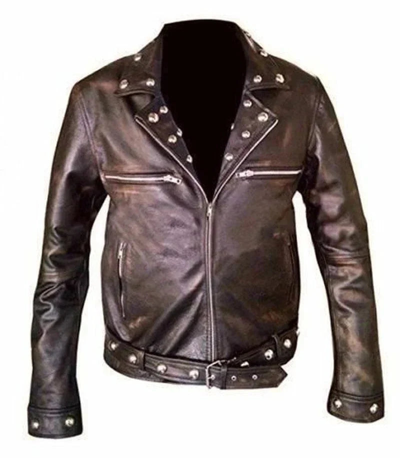Fallout Tunnel Snakes Rule Inspired Distressed Real Leather Jacket