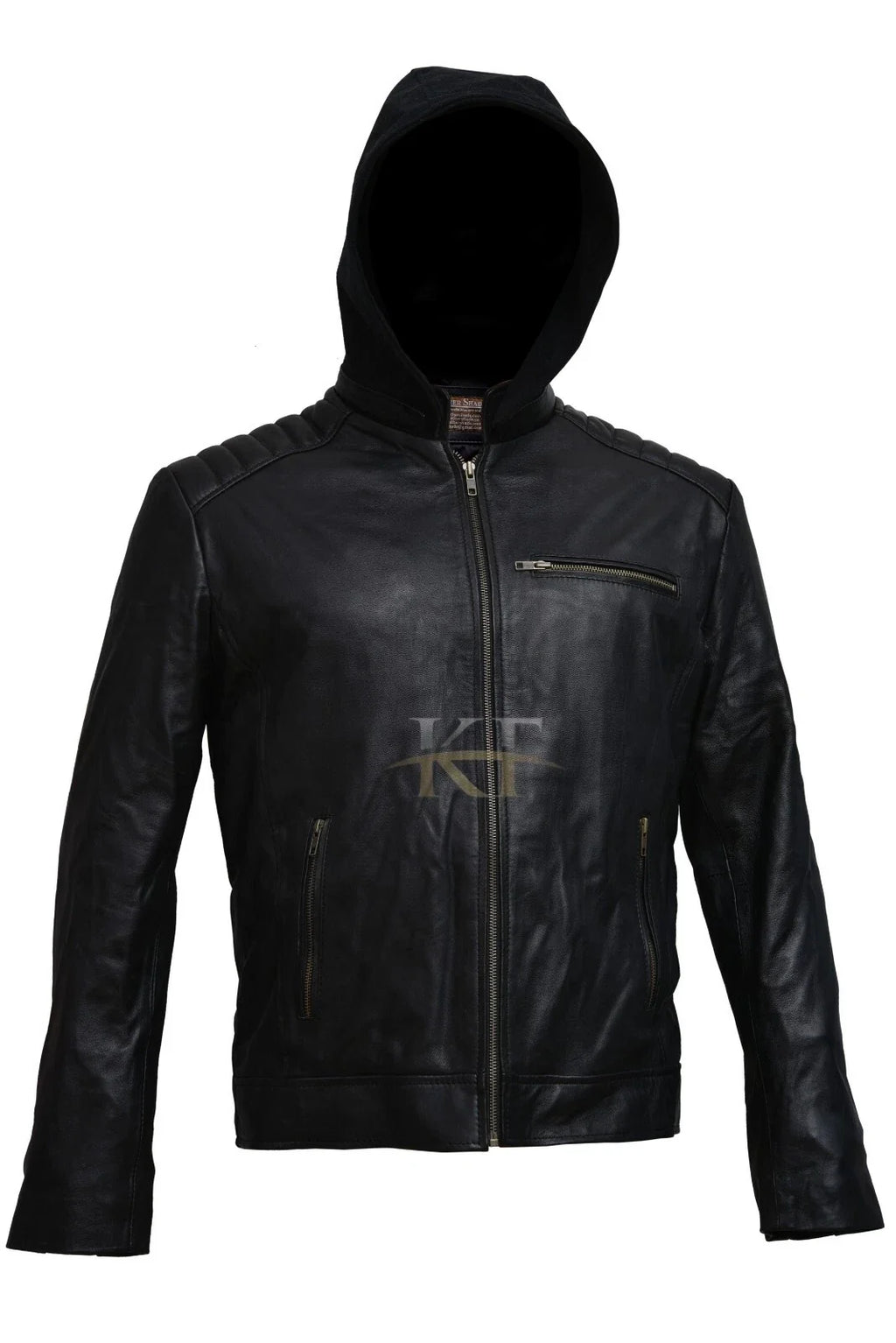 Bruce Wayne Batman Arkham Inspired Black Leather Bat Logo Jacket