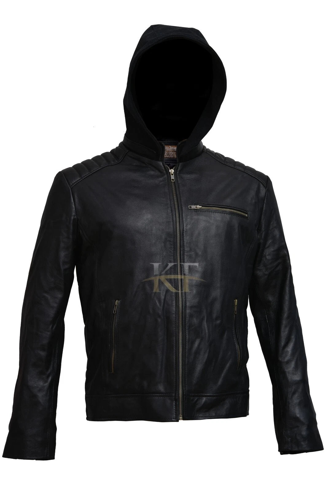 Men's Black Batman Leather Jacket | Arkham Bruce Wayne Bat Logo Jacket