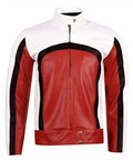 Freddie Mercury Bohemian Rhapsody Inspired Red and White Leather Jacket
