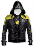 Men's Batman Arkham Nights Leather Jacket & Vest – Design 3
