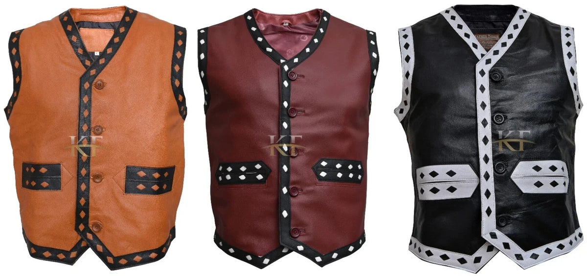 The Warriors Movie Real Leather Vest/Jacket Sheep Skin Gun Pocket Soft Leather
