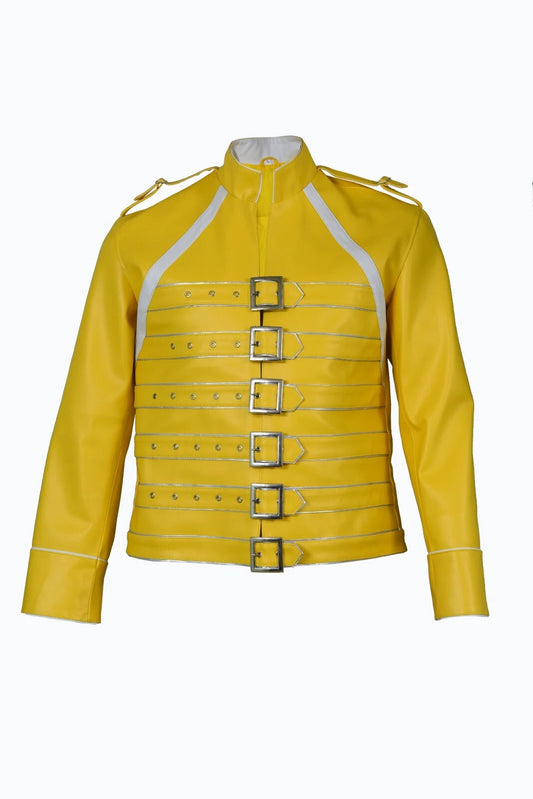 Freddie Mercury Yellow and All Colors Wembley Leather Jacket Costume