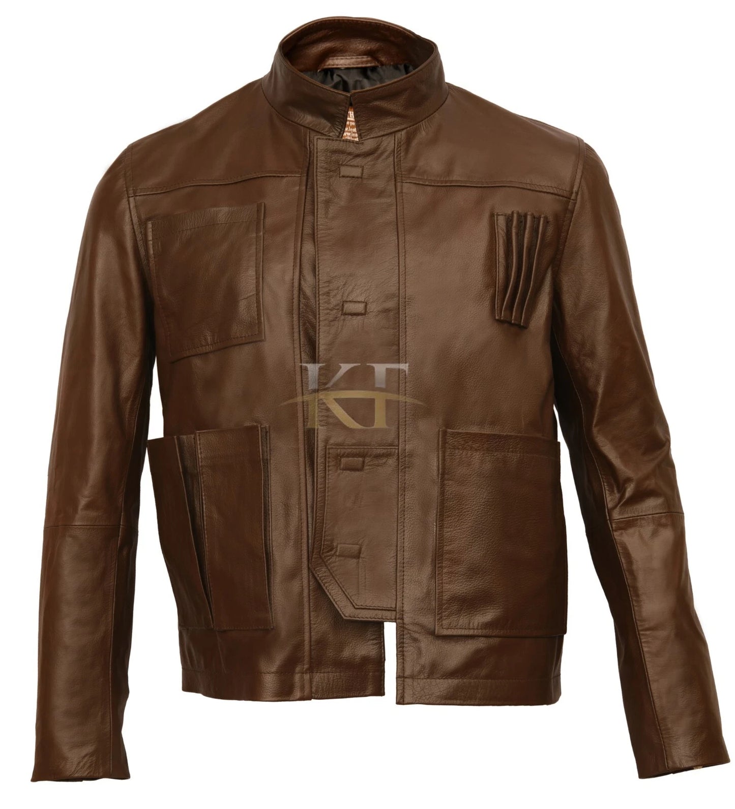 Mens Harrison Ford Han Solo Star Wars the Force Awakens Leather Jacket All Sizes