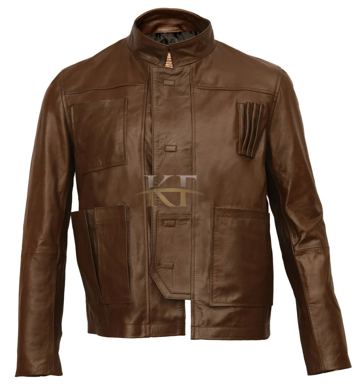 Mens Harrison Ford Han Solo Star Wars the Force Awakens Leather Jacket All Sizes