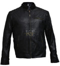 Bruce Wayne Batman Arkham Inspired Black Leather Bat Logo Jacket