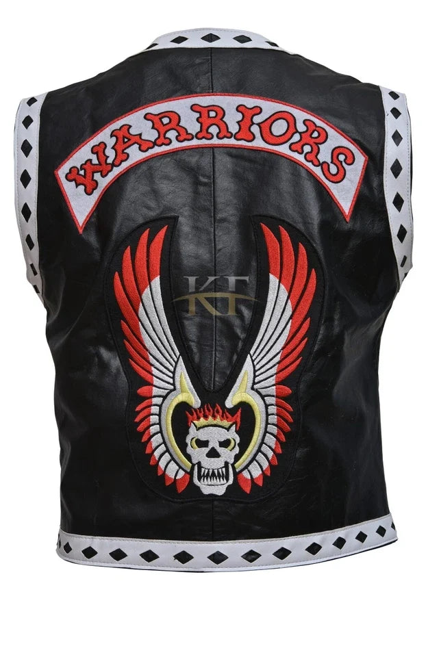 The Warriors Movie Real Leather Vest/Jacket Sheep Skin Gun Pocket Soft Leather