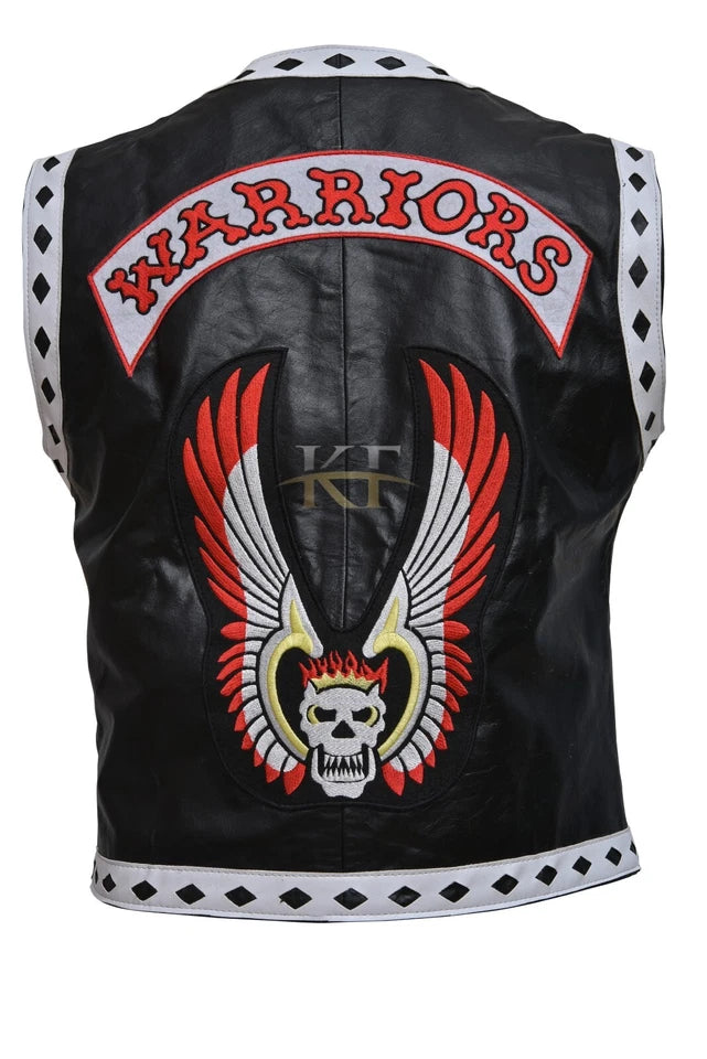 The Warriors Movie Real Leather Vest/Jacket Sheep Skin Gun Pocket Soft Leather