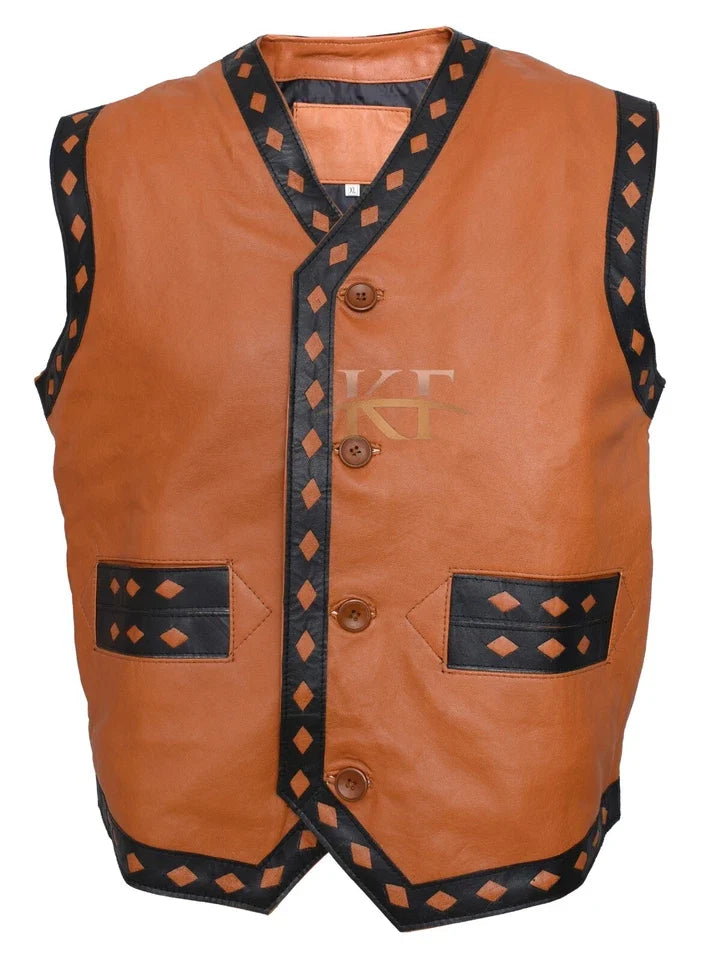 The Warriors Movie Real Leather Vest/Jacket Sheep Skin Gun Pocket Soft Leather