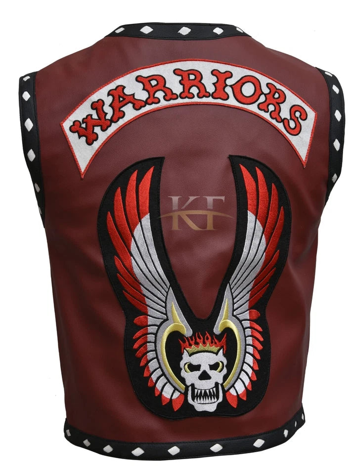 The Warriors Movie Real Leather Vest/Jacket Sheep Skin Gun Pocket Soft Leather