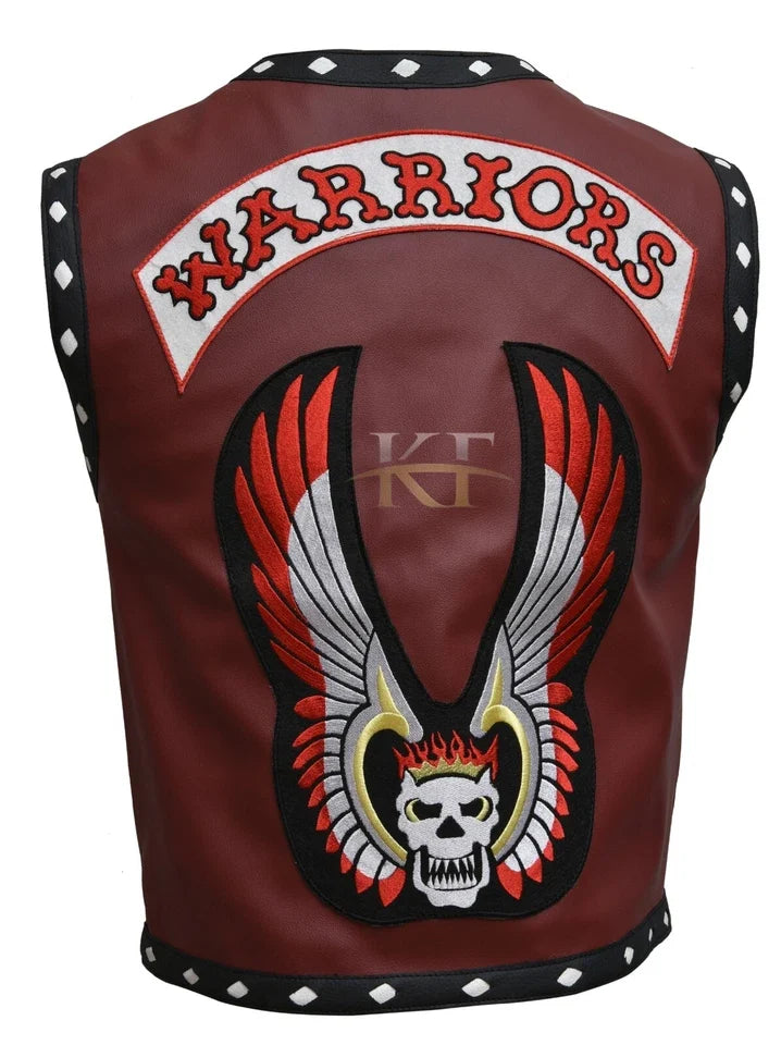 The Warriors Movie Real Leather Vest/Jacket Sheep Skin Gun Pocket Soft Leather