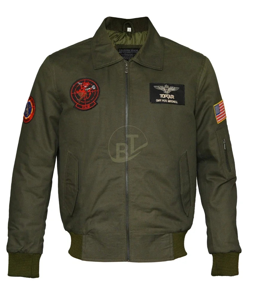 Top Gun Maverick Tom Cruise Flight Bomber Jacket Jet Pilot Cotton Jacket UK, US