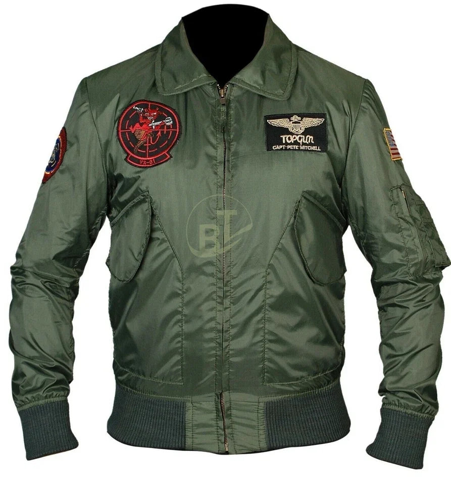 Top Gun Maverick Inspired Cotton Flight Bomber Jacket