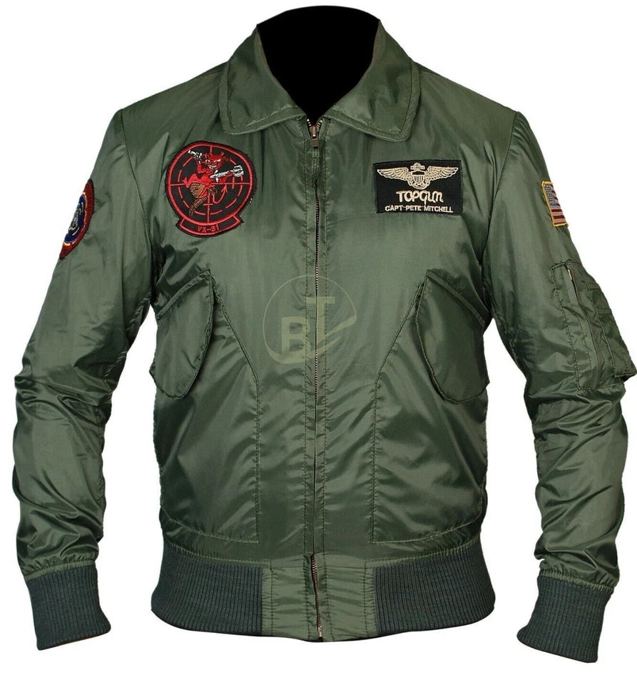 Top Gun Maverick Tom Cruise Flight Bomber Jacket Jet Pilot Cotton Jacket UK, US