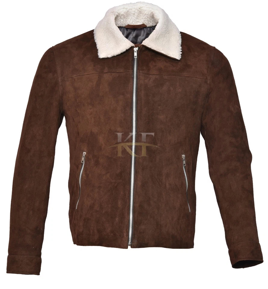 THE WALKING DEAD RICK GRIMES - ANDREW LINCOLN 100% SUEDE LEATHER JACKET