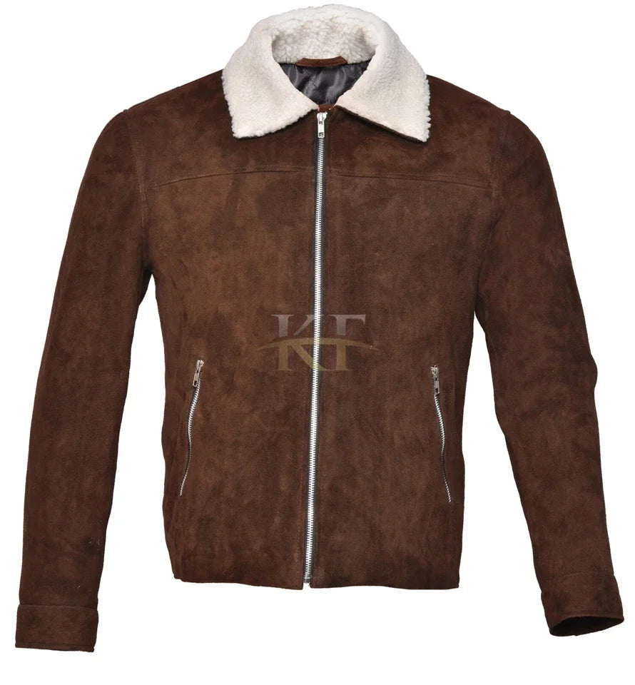 The Walking Dead Rick Grimes Inspired Suede Leather Jacket for Men